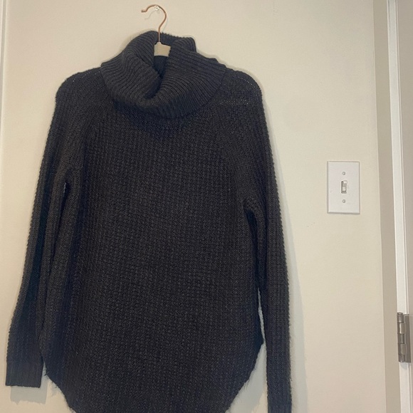 gray turtleneck knit sweater - Picture 2 of 3